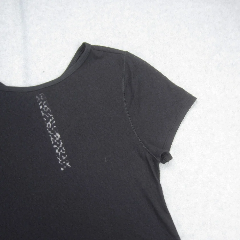 Lululemon Loop Around Shirt Womens 2 Black Swiftly Tech‎ Lace Athletic Yoga  Tee